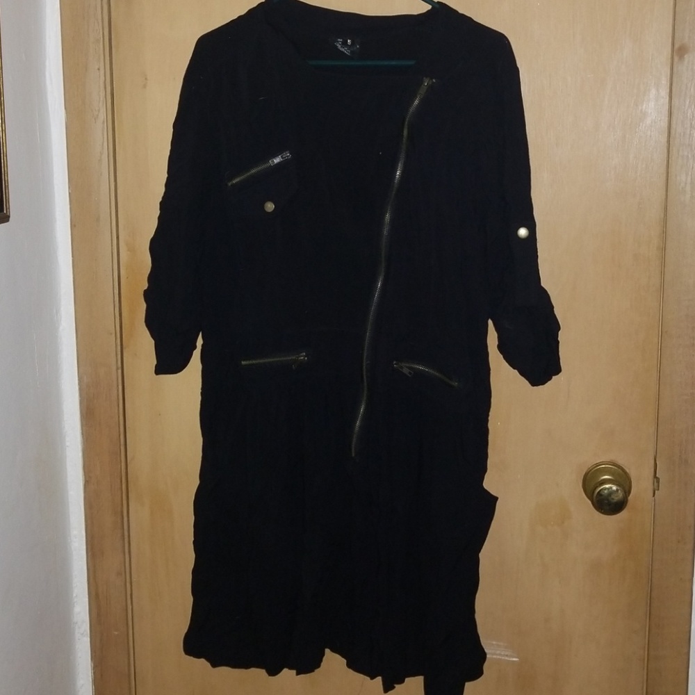 Black dress with zipper